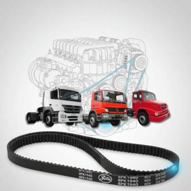Imagem de Correia Alternador Mb Accelo Atego Axor Original Gates c/ Ar