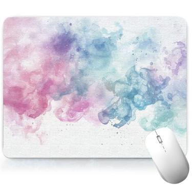 Imagem de Tapete de mesa colorido de couro, mouse pad de arte colorida, teclado de computador, mouse pad para jogos, protetor e capa à prova d'água, capa decorativa de couro PU, tapete de mouse para laptop