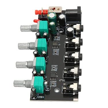 Imagem de SUNGOOYUE Placa Misturadora de Som Estéreo de 4 Vias, Material PCB, 3,9 X 1,6 X 0,6 Polegadas, Mixagem Multifonte, Controle de Volume Independente, Botões Pretos, DC 5V-12V