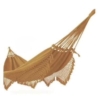 Imagem de Rede de descanso casal luxo decorativa diversas, Peça de Destaque para Interiores, Varandas Gourmet e Ambientes Exclusivos(Caramelo)