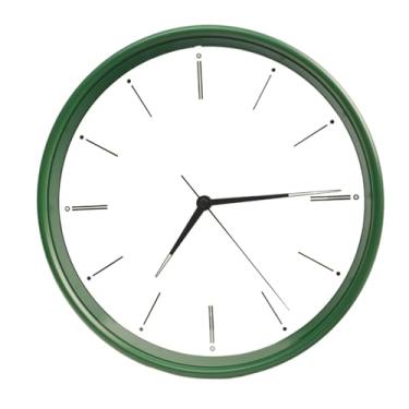 Imagem de Relógio de parede Relógio de parede silencioso para sala estar, design minimalista luxo, alimentado por bateria para decoração de casa(Elegant Green)