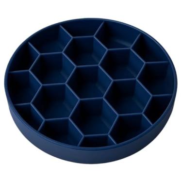 Imagem de Comedouro Lento Nyp Colmeia com Ventosa Para Cães e Gatos Grandes (Azul Petróleo)