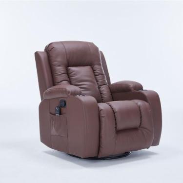 Imagem de Poltrona do Papai Manual Reclinável Austin Massagem Aquecimento Balanç