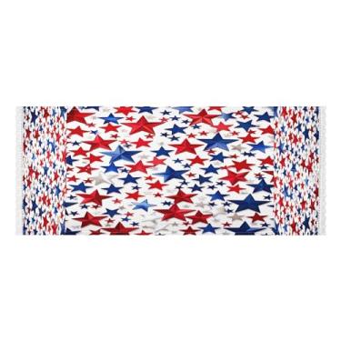 Imagem de Wassud Capas de lavadora e secadora de estrelas vermelhas e azuis, protetor de lavadora com sacos de armazenamento, capa de geladeira à prova de poeira com bolsos para lavanderia doméstica, cozinha