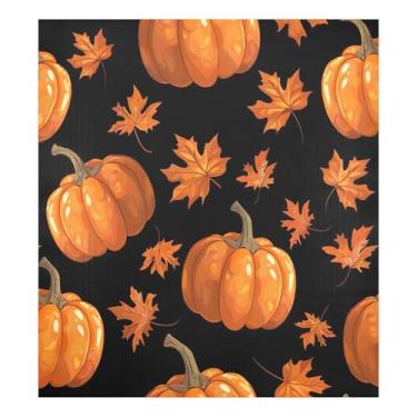 Imagem de Qilmy Capa magnética para lava-louças de abóbora e folhas de Ação de Graças, 58 x 66 cm, capa decorativa de geladeira para porta frontal, adesivo, máquina de lavar, painel de geladeira, decalque para