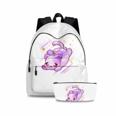 Imagem de Mochila Aphmaus Cartoon Mochila escolar infantil com bolsa de lápis