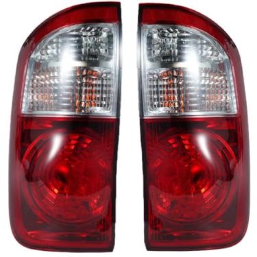 Imagem de WEISIGAO Luzes traseiras compatíveis com TOYOTA TUNDRA 2004-2006 Par de lâmpadas traseiras (vermelho com lâmpadas e arnês)