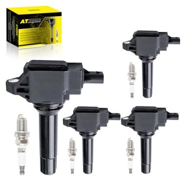 Imagem de ATURMC Conjunto de 4 bobinas de ignição UF724 e velas de ignição irídio compatíveis com Subaru 2014 2015 2016 Forester Impreza 2013 2014 Legacy Outback XV Crosstrek 2.5L 2.0L H4