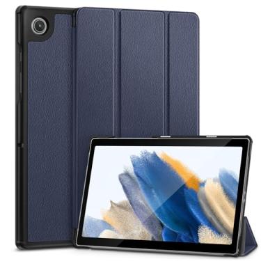 Imagem de DTTO Capa para Samsung Galaxy Tab A8 26.7 cm 2022, capa fina e leve com suporte triplo com capa traseira rígida para Galaxy Tab A8 de 10,5 polegadas (SM-X200/X205/X207), despertar/hibernar