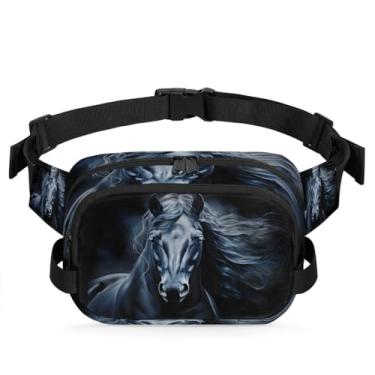 Imagem de Pochete azul retrô borboleta para mulheres e homens com alça ajustável bolsa de cinto bolsa transversal bolsa de peito bolsas de bumbum bolsa tiracolo, Cor 13