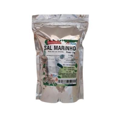 Imagem de Sal Marinho sem iodo, Integral e moío - AtiViva - 1 kg