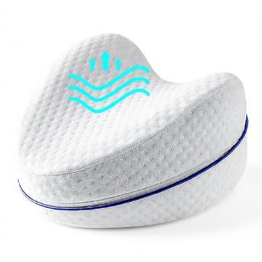 Imagem de Travesseiro Almofada de Pernas Ortopédico Alivia Dores no Corpo Lombar, Ciática, Articulações, Joelhos e Gravidez, Espuma, Postura para Dormir