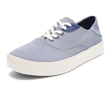 Imagem de OLUKAI Tradewind Tênis masculino para uso diário, lona leve e design clássico com cadarço, conforto e suporte o dia todo, Azul-marinho/azul-marinho, 47