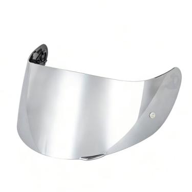 Imagem de ZARZAVT Substituição de viseira de capacete K1 compatível com AGV K1 K1S K3SV K5 K5S, blindagem matizada resistente a UV, não OEM (prata/espelhado)