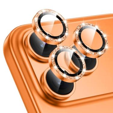 Imagem de Tccvayar Protetor de lente de câmera para iPhone 17 Pro Max/iPhone 17 Pro - com bandeja de instalação, vidro temperado 9H [antiarranhões] [Ultra HD transparente] Capa de câmera de anel individual de