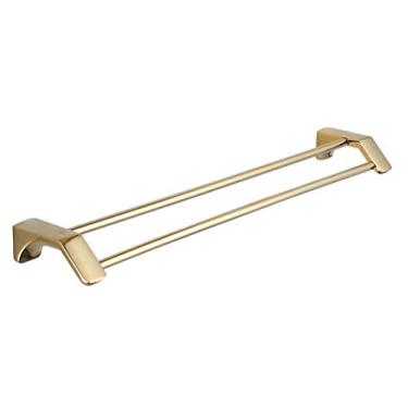 Imagem de uhyOHF Suporte de toalha de camada dupla montado na parede, toalheiro de banheiro dourado, durável e fácil de instalar A 80 cm (A-40 cm