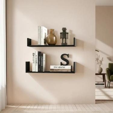 Imagem de Prateleira U MDF 50cm Livros Fotos Decoração Quarto Sala Cozinha Banhe