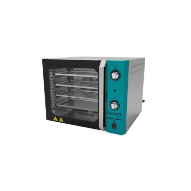 Imagem de Forno Turbo Convector Elétrico Smart Basic 4 Esteiras Inox E Painel Turquesa Fcsb4e - Venâncio 220v