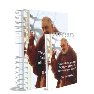 Imagem de Agenda Católica 2026 + Bloco de Anotações, Padre Pio, Azul, Capa 5