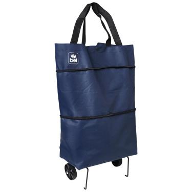 Imagem de Bel - Carrinho Bolsa Sacola Multiuso com Rodinhas Azul