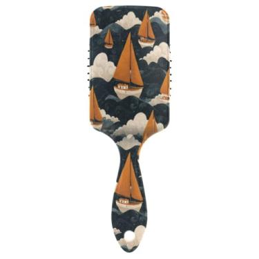 Imagem de Blueangle Escova de cabelo para veleiros pequenos – escova de desembaraçar elimina nós e quebras, escova de cabelo de viagem para crianças, adultos e todos os tipos de cabelo (727)