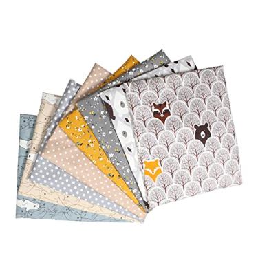 Imagem de 8 peças de Tecido Algodão Floral Impresso com Design Sem Repetição para Costura DIY Macio Confortável e Respirável Fácil Passar Cortar Adequado Fazer Vestidos Boneca Trajes Carteiras Almofadas Fantoch