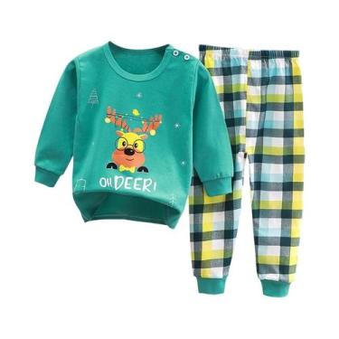 Imagem de Conjuntos De Pijamas De Unicórnio Para Crianças Unissex, Confortáveis 