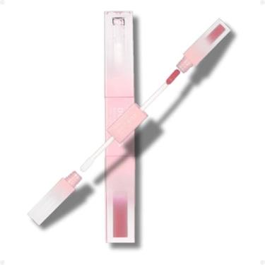 Imagem de Batom Líquido Ruby Rose Duo Kiss Matte 2 em 1 Alta Cobertura Com Gloss (DK04, 5g)