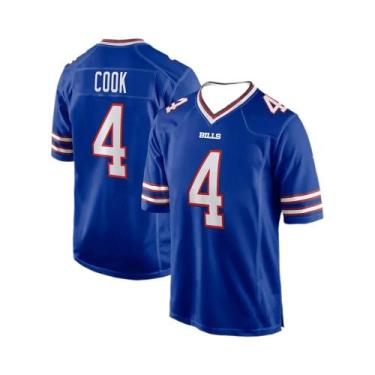 Imagem de Camisa De Futebol Americano Masculina Buffalo Bill Allen NO.10 Com Núm