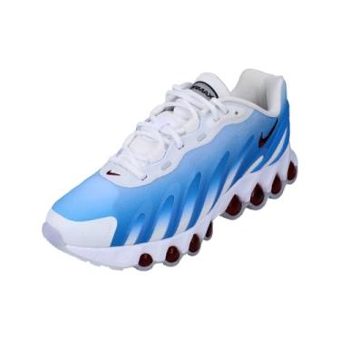 Imagem de Nike Tênis masculino Air Max Dn8 (FQ7860-101, branco/vermelho universitário/azul fotográfico/preto), Branco/vermelho universitário/azul claro/preto, 41