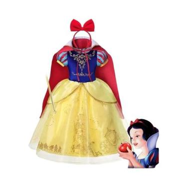 Imagem de Vestido De Princesa Branca De Neve Para Meninas Fantasia De Festa Infa