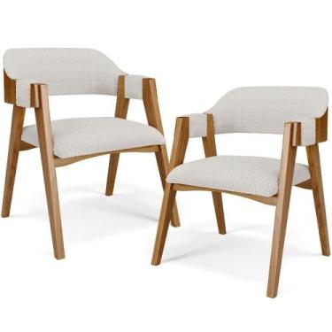 Imagem de Kit 02 Cadeiras Para Sala De Jantar E Estar Living Estofada Suran L02 