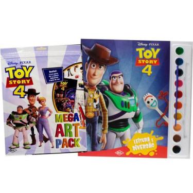 Imagem de Kit para colorir toy story - com adesivos + lápis e aquarela - Kit de 