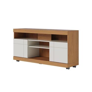 Imagem de Bancada Yara 136cm 2 Portas De Giro - Ssx Multicoisas Cor Freijó/off White