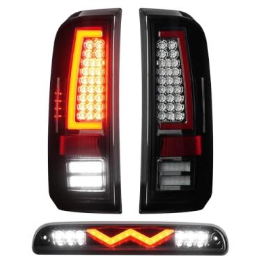 Imagem de Tresound Luzes traseiras + 3º terço lâmpada de carga de freio para Ford F250 F350 F450 F550 Super Duty 2008-2016 (modelo de cama Fleetside), conjunto de luz traseira traseira de LED de alta montagem