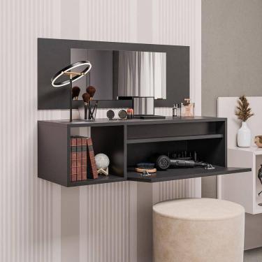 Imagem de Penteadeira Camarin 1 Prateleira Eva - Ssx Multicoisas Preto