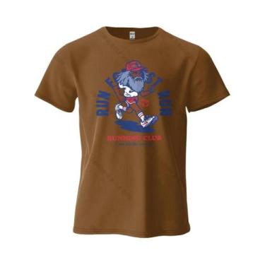 Imagem de Camiseta Gráfica Oversized De Algodão Para Corrida Masculina, Tops De 