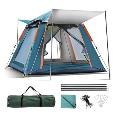 Imagem de Barraca Camping Automática 4 Pessoas 210x210x145cm, Pop-Up Rápida 3 Segundos, Impermeável 2000mm, UPF50+ Proteção Solar (verde 210x210x145cm)