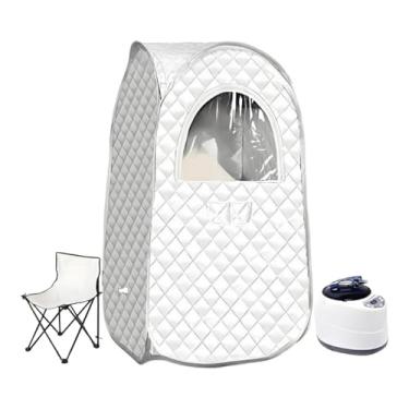 Imagem de Dualoai Sauna Portátil a Vapor, Tenda Pessoal para Uso Interno, Sauna de Corpo Inteiro, Ideal para Apartamento, branco