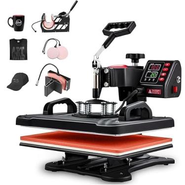 Imagem de 110V, 5 em 1 Prensa Termica, Maquina de Estampar Camisetas, Prensa Termica Sublimação, Sublimação, Máquinas de Prensa Térmica Transferência de Calor por para Camisetas Chapéu