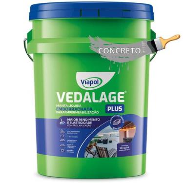 Imagem de Vedalage Plus Manta Liquida Premium Viapol 12kg Concreto