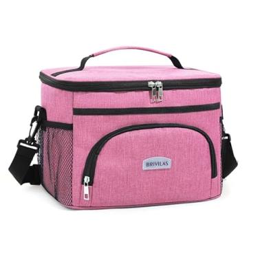 Imagem de Bolsa térmica térmica para homens e mulheres, bolsa térmica macia de 13,6 L com alça de ombro ajustável, à prova de vazamento para trabalho, acampamento, viagem, piquenique