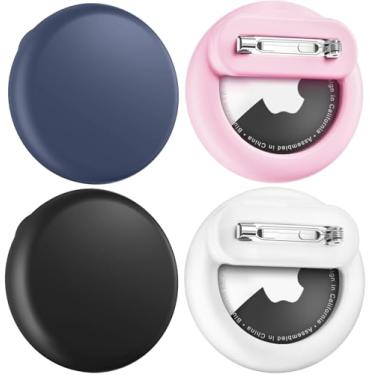 Imagem de Wowwat Pacote com 4 capas ocultas para rastreador com pino de segurança, antiperda para crianças, bebês, cães, idosos, bagagem, sapatos, roupas, mochila - preto + azul escuro + verde menta + azul