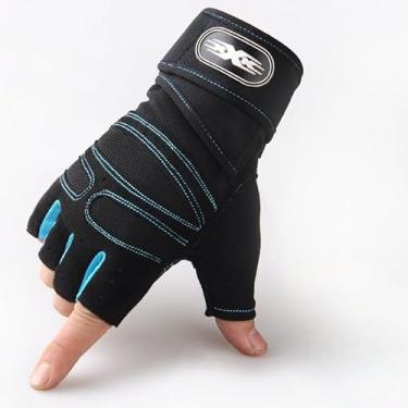 Imagem de Luvas de treino para homens e mulheres, luvas de exercícios – Palma antiderrapante para levantamento de peso, ciclismo, treinamento de academia, respirável e ajuste confortável