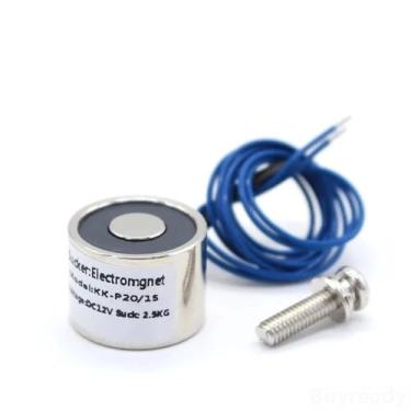 Imagem de 20/15 Sucção 2,5KG 25N Mini Eletroímã Solenoide 12v Eletroímã 12 Volts Pequeno Eletro Ímã 24V Bobina 6V Ímã Elétrico 1 Peça (9V Normal)