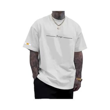 Imagem de Camiseta Masculina De Verão Estampada De Manga Curta Em Poliéster Para