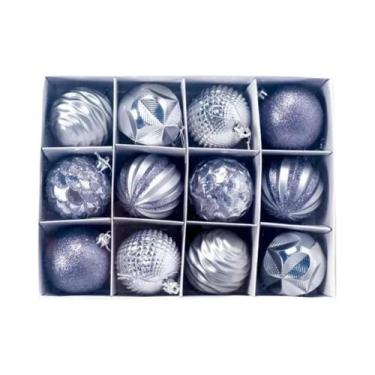 Imagem de Conjunto de bolas de Natal de 12 unidades Decoração de árvore de Natal