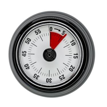 Imagem de Temporizador de cozinha para cozinhar, relógio temporizador de cozinha com alarme alto, contagem regressiva de 60 minutos, relógio mecânico - sem necessidade de baterias - base magnética