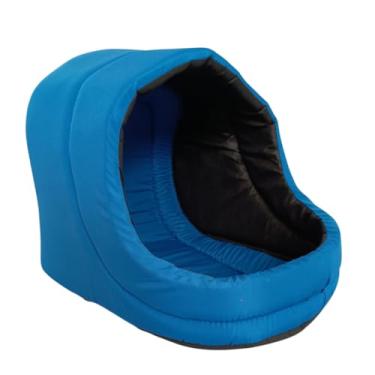 Imagem de Cama Toca Iglu para Pet – Caminha Confortável e Impermeável para Cães e Gatos Pequenos e Médios(AZUL,P)