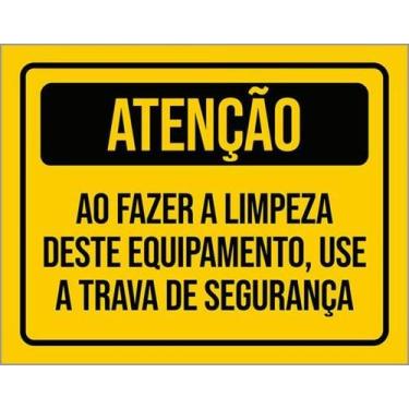Imagem de Kit 3 Placa Ao Fazer Limpeza Use Trave Segurança 36X46 - Sinalizo